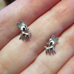 Fawn Deer Earrings Deery~Sterling Silver~PRECIOUS!!!!
